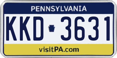 PA license plate KKD3631