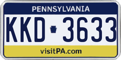 PA license plate KKD3633