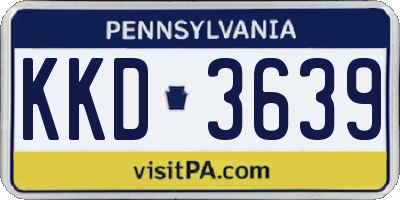 PA license plate KKD3639