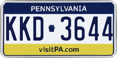 PA license plate KKD3644