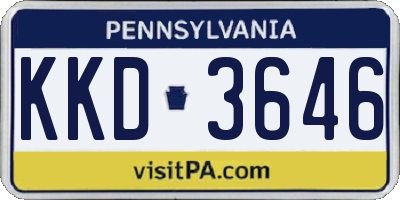 PA license plate KKD3646
