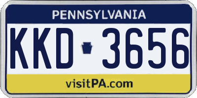 PA license plate KKD3656