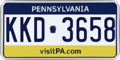 PA license plate KKD3658