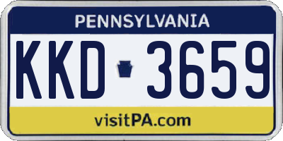 PA license plate KKD3659