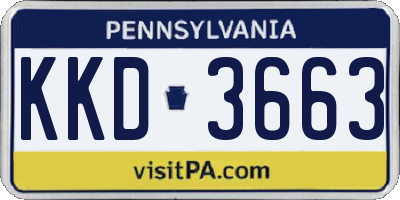 PA license plate KKD3663