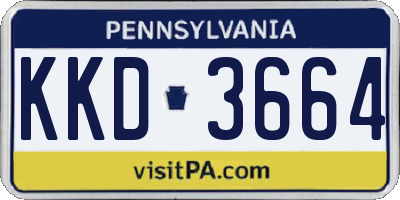 PA license plate KKD3664