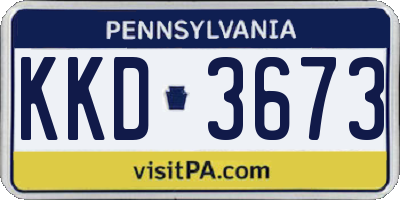 PA license plate KKD3673