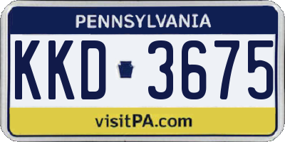 PA license plate KKD3675