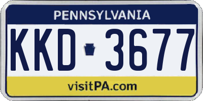 PA license plate KKD3677