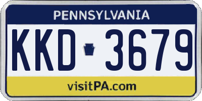 PA license plate KKD3679