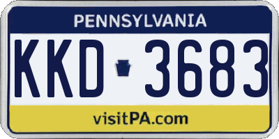 PA license plate KKD3683
