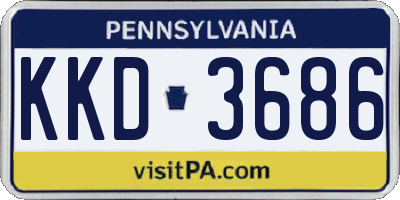 PA license plate KKD3686