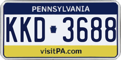 PA license plate KKD3688