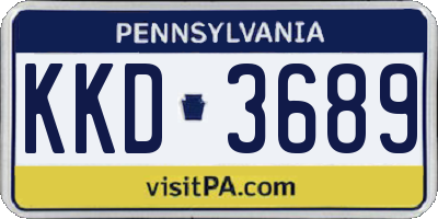 PA license plate KKD3689