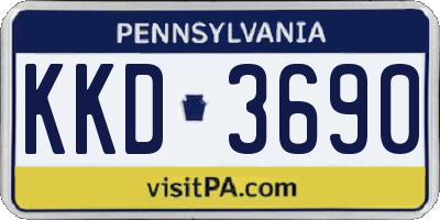 PA license plate KKD3690