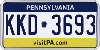 PA license plate KKD3693