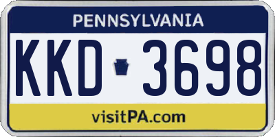 PA license plate KKD3698