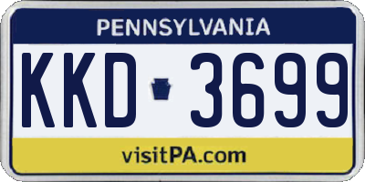 PA license plate KKD3699