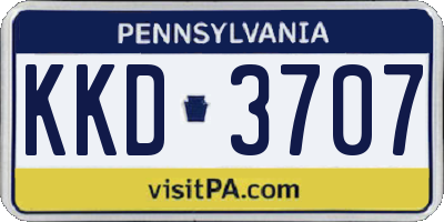 PA license plate KKD3707