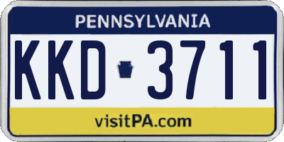 PA license plate KKD3711