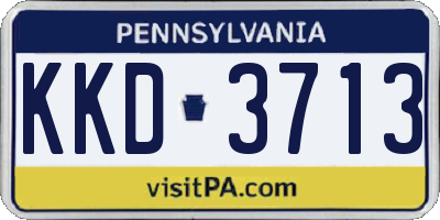 PA license plate KKD3713