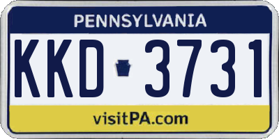PA license plate KKD3731