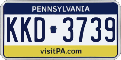 PA license plate KKD3739