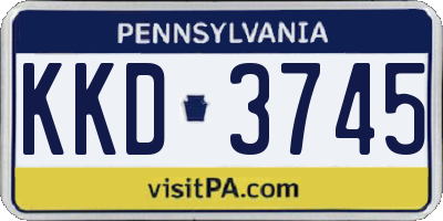 PA license plate KKD3745