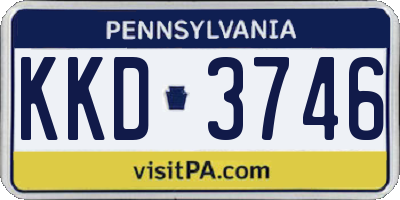 PA license plate KKD3746