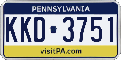 PA license plate KKD3751