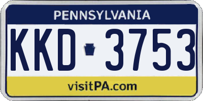 PA license plate KKD3753