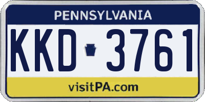PA license plate KKD3761