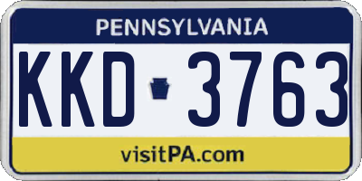 PA license plate KKD3763
