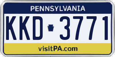 PA license plate KKD3771