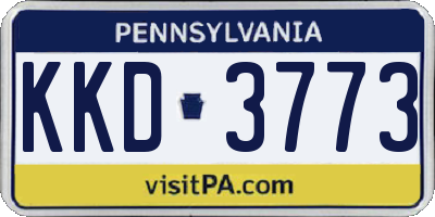 PA license plate KKD3773