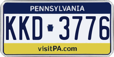 PA license plate KKD3776