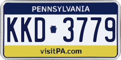 PA license plate KKD3779