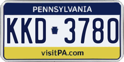 PA license plate KKD3780