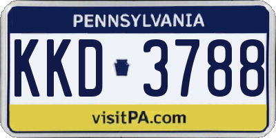 PA license plate KKD3788