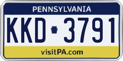 PA license plate KKD3791