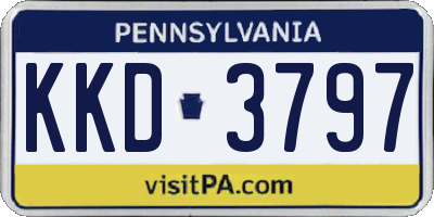 PA license plate KKD3797
