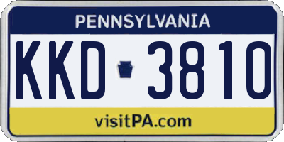 PA license plate KKD3810