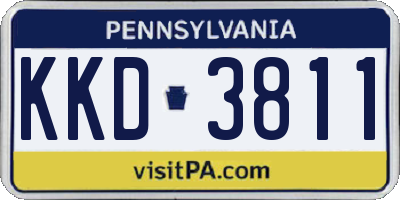 PA license plate KKD3811