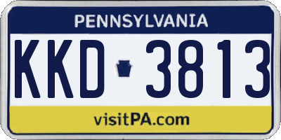 PA license plate KKD3813