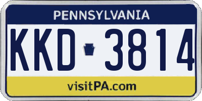 PA license plate KKD3814