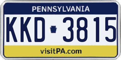 PA license plate KKD3815