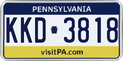 PA license plate KKD3818