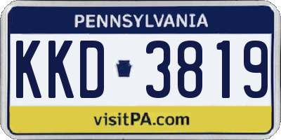 PA license plate KKD3819