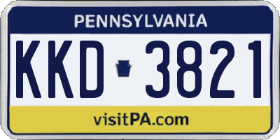PA license plate KKD3821