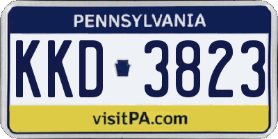 PA license plate KKD3823